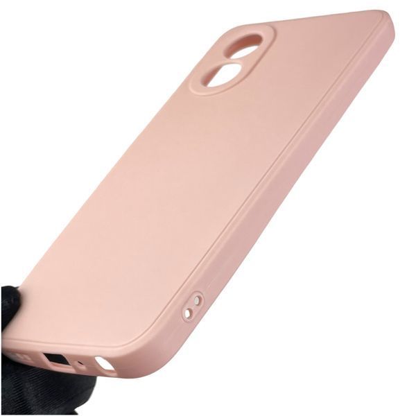Чохол для OPPO A38 з квадратними гранями із захистом камери на оппо а38 пудровий 0012409 фото