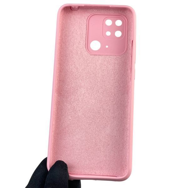 Чехол для Xiaomi POCO C40 силиконовый с микрофиброй нескользящий на сяоми поко с40 розовый 0032450 фото