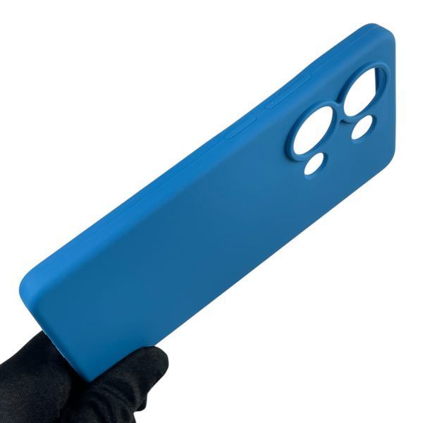 Чехол для Xiaomi Redmi Note 13 Pro 4G силиконовый с микрофиброй на сяоми редми нот 13 про 4г синий 0032740 фото