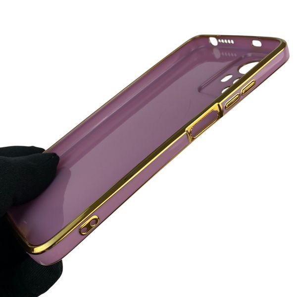 Чехол для Xiaomi Redmi Note 12S 4G с кольцом-подставкой с золотой окантовкой на редми нот 12с черничный gs1 0020875 фото