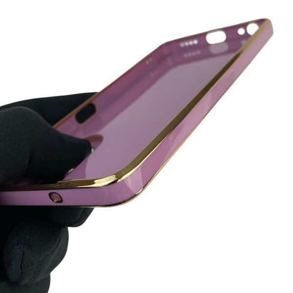 Чехол для Realme C67 с защитой камеры с золотой окантовкой на реалми с67 черничный gs1 0019652 фото