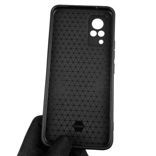 Чохол для Vivo V21 броньований із кільцем зі шторкою на камеру на віво в21 чорний 0004154 фото