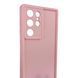 Чехол силиконовый Soft Touch для Samsung Galaxy S24 Ultra розовый (Полная защита камеры) 0054095 фото 3