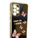 Чехол для Samsung Galaxy A52 4G (SM-A525) с принтом золотые бабочки с защитой камеры с золотой окантовкой 0059474 фото 3