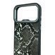 Чехол Kajsa Glamorous Snake для iPhone 17 Pro Max черный (MagSafe, металлическое кольцо камеры, премиум) 0062039 фото 4