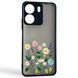 Чехол для телефона Xiaomi Redmi 13C с 3D принтом полевые цветы с высокими бортами черный 0059295 фото 1