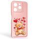 Чехол силиконовый Soft Touch с 3D принтом милый мишка для TECNO Spark 10 Pro (KI7) розовый (Полная защита камеры) 0044830 фото 1