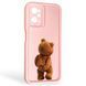 Чохол силіконовий Soft Touch з 3D принтом кумедний тед ведмідик для OPPO A76 рожевий (Повний захист камери) 0049390 фото 1