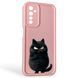 Чохол силіконовий Soft Touch з 3D принтом злого кота для Realme 6s рожевий (Повний захист камери) 0047118 фото 1