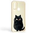 Чехол силиконовый Soft Touch с 3D принтом злой котик для Oppo A31 молочный (Полная защита камеры) 0046949 фото