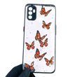 Чехол для OPPO A32 с блёстками с бабочками на оппо а32 черный 0037819 фото