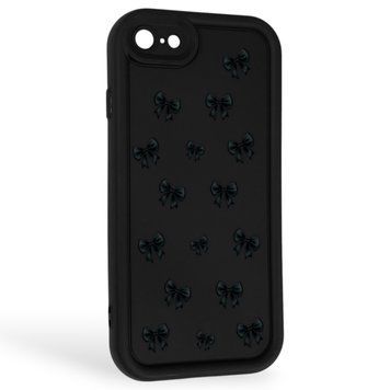 Чохол силіконовий Soft Touch з 3D принтом для Apple iPhone 8 чорний (Повний захист камери) 0044672 фото