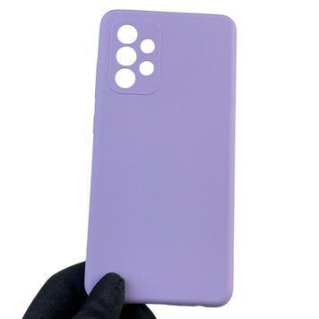 Чехол для Samsung Galaxy A52 5G (SM-A526) силиконовый с микрофиброй нескользящий на самсунг а52 5г сиреневый 0032038 фото