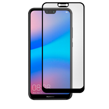 Защитное стекло МАТОВОЕ для телефона Huawei P20 Lite противоударное полноэкранное на хуавей п20 лайт черное 0038979 фото