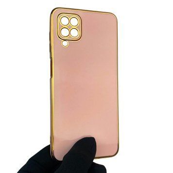 Чехол для Samsung Galaxy M12 SM-M127F с защитой камеры с золотой окантовкой на самсунг м12 пудровый gs1 0020181 фото
