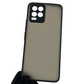 Чехол для Realme 8 Pro матовый с высокими бортами с защитой камеры на реалми 8 про черный 0013559 фото