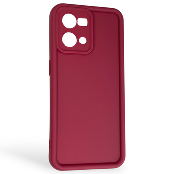 Чехол силиконовый Soft Touch для Oppo Reno 7 бордовый (Полная защита камеры) 0043996 фото