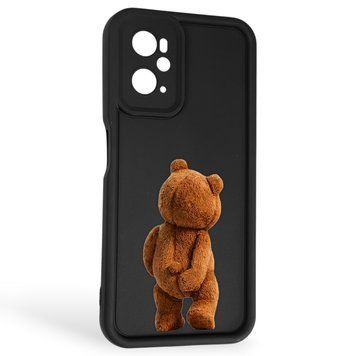 Чохол силіконовий Soft Touch з 3D принтом кумедний тед ведмідик для OPPO A76 чорний (Повний захист камери) 0049391 фото