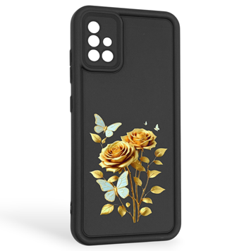 Чехол силиконовый Soft Touch с 3D принтом женским для Samsung Galaxy A51 (SM-A515F) черный (Полная защита камеры) 0042774 фото