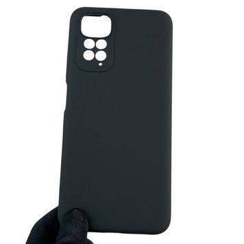 Чохол для Xiaomi Redmi Note 11 4G силіконовий з мікрофіброю нековзний на сяомі редмі нот 11 4г чорний 0032662 фото
