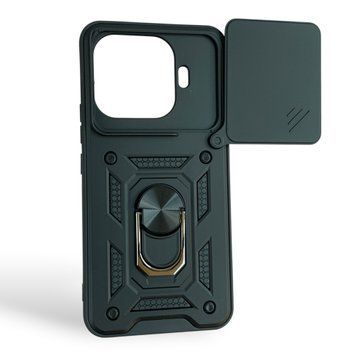 Чехол со шторкой камеры для Xiaomi 17T Pro черный (противоударный, кольцо в авто) 0059838 фото