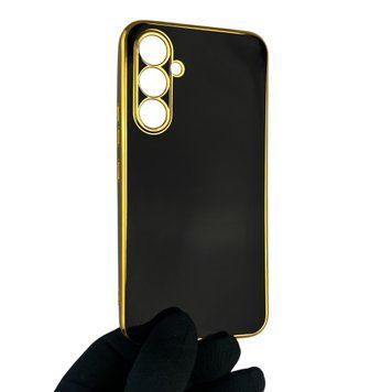 Чехол для Samsung Galaxy A54 5G SM-A546E с защитой камеры с золотой окантовкой на самсунг а54 черный gs1 0019772 фото