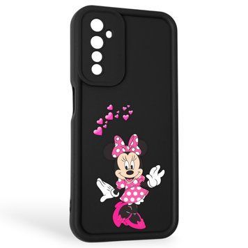 Чехол силиконовый Soft Touch с 3D принтом волшебной минни маус для Realme 6 черный (Полная защита камеры) 0050262 фото