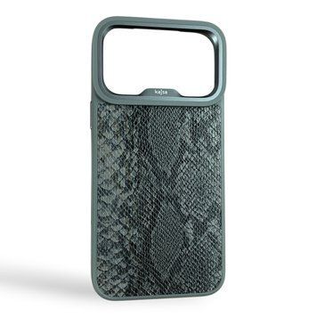 Чохол Kajsa Glamorous Snake для iPhone 17 Pro Max сірий (MagSafe, металеве кільце камери, преміум) 0062040 фото