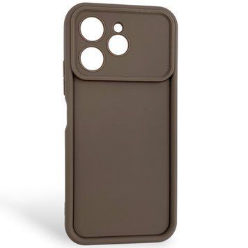 Чехол силиконовый Soft Touch для Tecno Spark 40 (KM5n) коричневый (Полная защита камеры) 0054383 фото