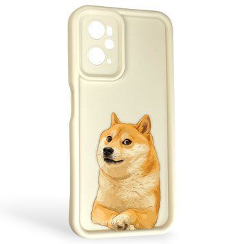 Чехол силиконовый Soft Touch с 3D принтом мема сибу для OPPO A96 (4G) молочный (Полная защита камеры) 0048360 фото