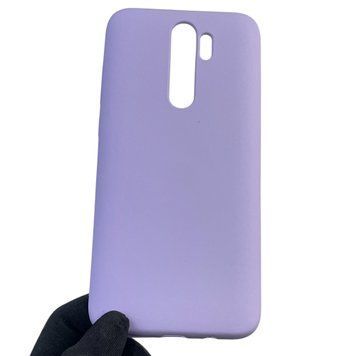 Чехол для Xiaomi Redmi Note 8 Pro силиконовый с микрофиброй нескользящий на сяоми редми нот 8 про сиреневый 0032792 фото