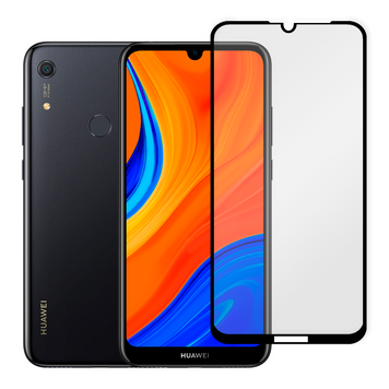 Захисне скло для телефона Huawei Y6S (JAT-LX1) протиударне повноекранне на хуавей у6с чорне 0038508 фото