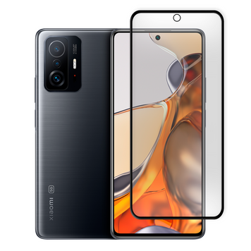 Защитное стекло для телефона Xiaomi 11T Pro противоударное полноэкранное на сяоми 11т про черное 0038815 фото