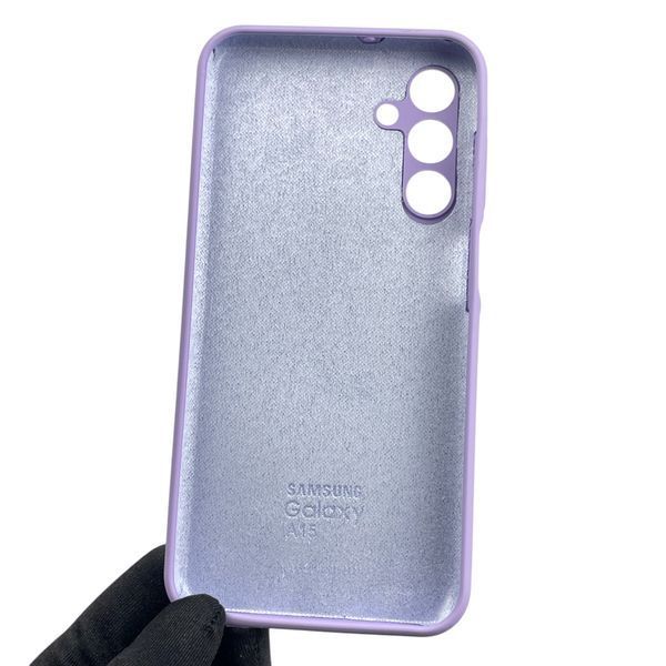 Чехол для Samsung Galaxy A15 (SM-A155M) люкс качества с логотипом на самсунг а15 сиреневый 0013299 фото