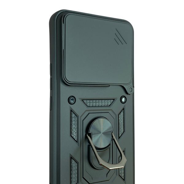 Чехол со шторкой камеры для Xiaomi 17T Pro черный (противоударный, кольцо в авто) 0059838 фото