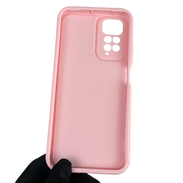 Чехол силиконовый оригинальный Soft Touch с 3D принтом милый мишка для Xiaomi Redmi Note 11 розовый (Полная защита камеры) 0043797 фото