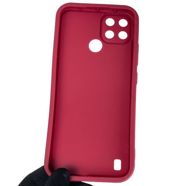 Чехол силиконовый Soft Touch для Realme C25Y бордовый (Полная защита камеры) 0044202 фото