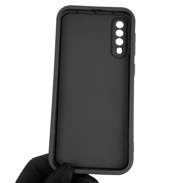 Чехол силиконовый оригинальный Soft Touch с 3D принтом смешного теда мишки для Samsung Galaxy A50 (SM-A505F) черный (Полная защита камеры) 0048667 фото