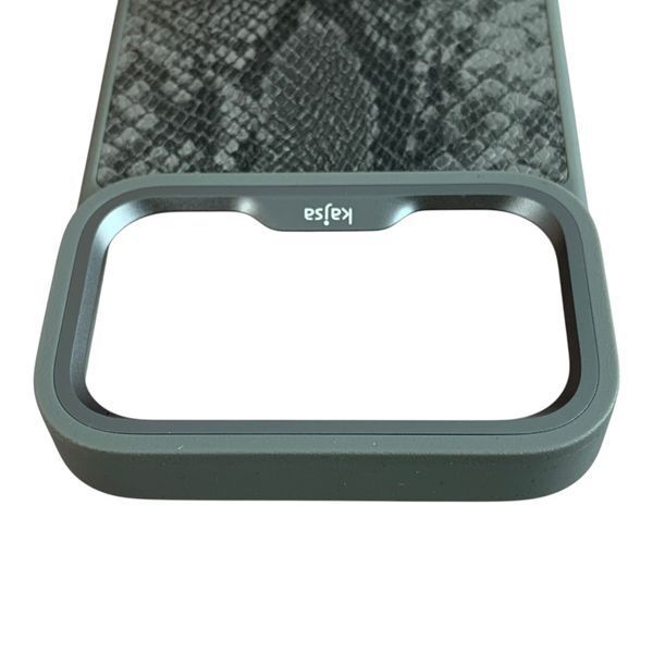 Чохол Kajsa Glamorous Snake для iPhone 17 Pro Max сірий (MagSafe, металеве кільце камери, преміум) 0062040 фото
