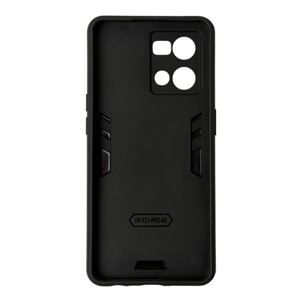 Чехол для телефона Oppo Reno 7 4G бронированный с магнитным кольцом и защитой камеры черный 0051138 фото