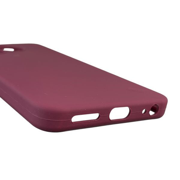 Чохол для Tecno Spark 20C BG7n силіконовий з мікрофіброю нековзний на техно спарк 20с бордовий 0032281 фото