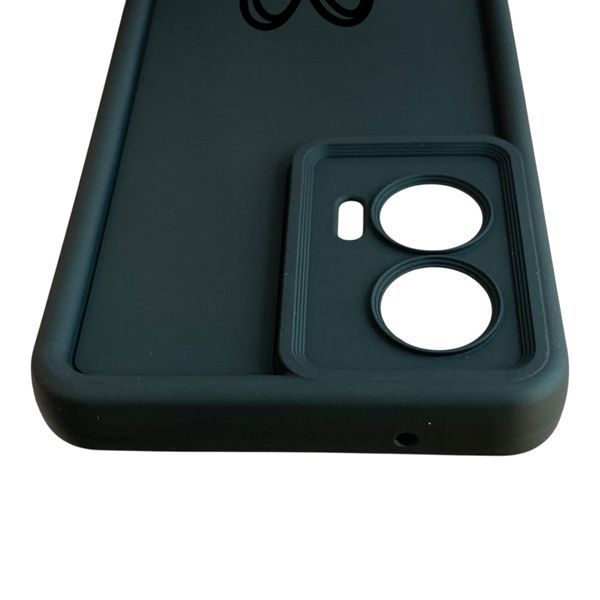 Чехол силиконовый Soft Touch с 3D принтом Сердце для Realme C67 черный (Полная защита камеры) 0067582 фото