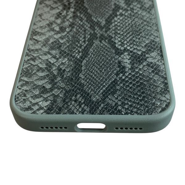 Чохол Kajsa Glamorous Snake для iPhone 17 Pro Max сірий (MagSafe, металеве кільце камери, преміум) 0062040 фото