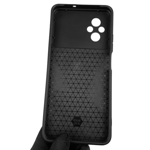 Чохол для Realme C67 броньований із кільцем зі шторкою на камеру на реалмі с67 чорний 0004204 фото