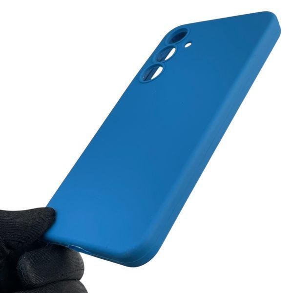 Чехол для Samsung Galaxy A35 5G (SM-A356B) силиконовый с микрофиброй нескользящий на самсунг а35 5г синий 0031943 фото