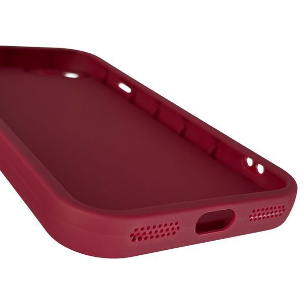 Чохол силіконовий Soft Touch з 3D принтом злого кота для Apple iPhone 8 бордовий (Повний захист камери) 0047224 фото