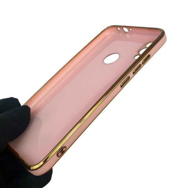 Чехол для Xiaomi Redmi Note 7 с защитой камеры с золотой окантовкой на редми нот 7 пудровый gs1 0020035 фото
