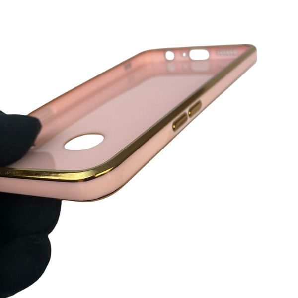 Чехол для Samsung Galaxy A10s SM-A107F с защитой камеры с золотой окантовкой на самсунг а10с пудровый gs1 0019685 фото