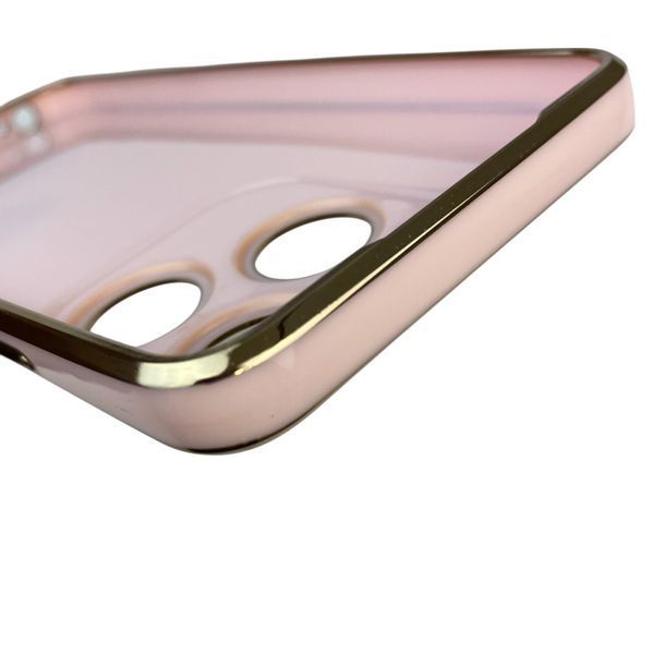 Чохол для TECNO Spark 10 (KI5q) з кільцем-підставкою із золотою окантовкою на техно спарк 10 пудровий gs1 0020705 фото