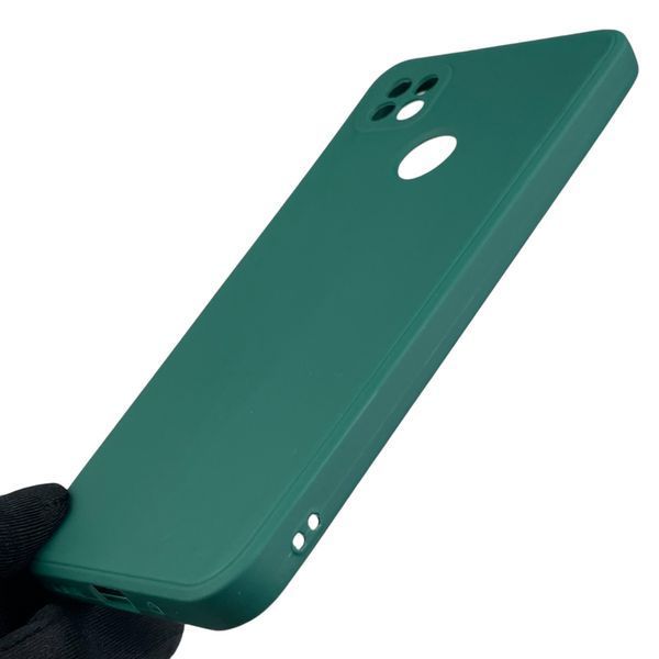 Чехол для Xiaomi Redmi 9C с квадратными гранями с защитой камеры на сяоми редми 9с зелёный 0012762 фото
